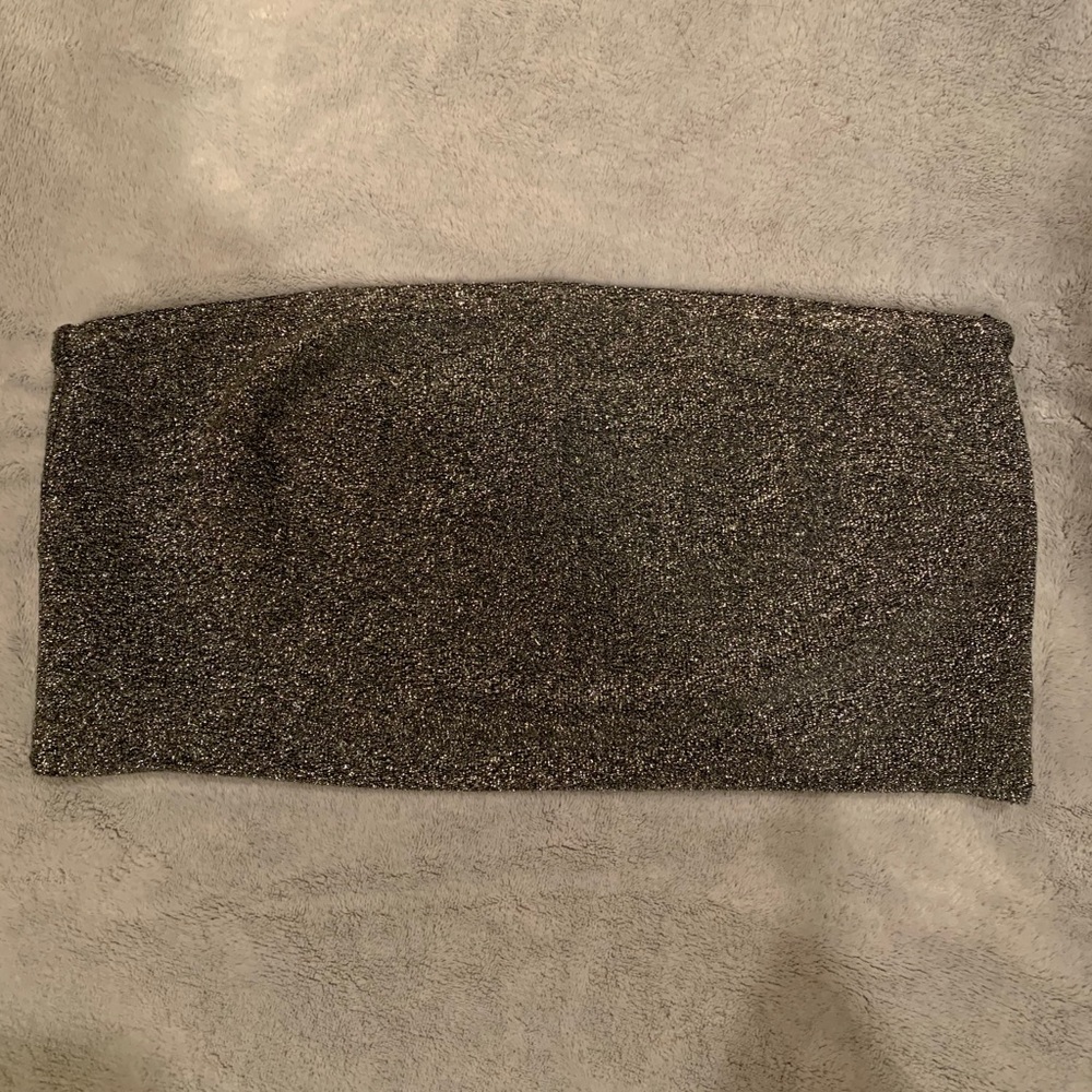 H&M metallic bandeau top